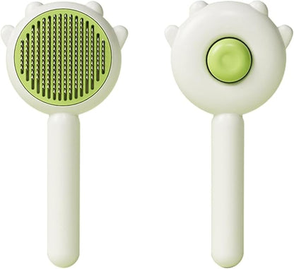 Pet Grooming Brush - Cat &amp; Dog Fur Remover, Massage Brush for Long &amp; Short Hair Pets, Removes Loose Fur &amp; Hair (Green)