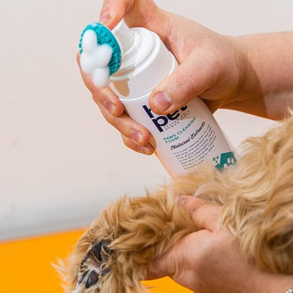 Hi Pet Dog Paw Cleaner Foam with Built-in Paw Scrubber Brush, Paw Cleaner for Dogs and Cats, Cat and Dog Paw Moisturizer, Effortless and Easy-to-Use Bottle Design Dog Feet Cleaner (Pack of 3)