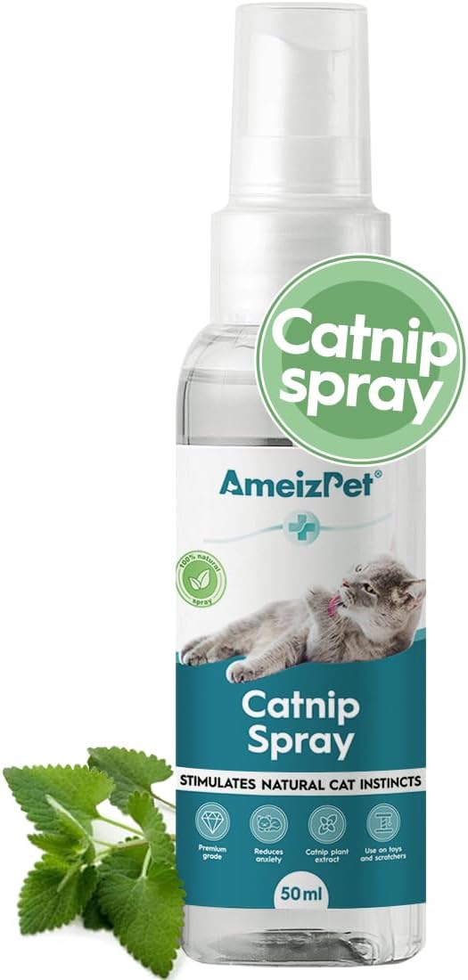 Catnip Spray for Cats, Cat Scratching Sprays, Transparent Cat &amp; Kitten Behaviour Spray 50 ml (1.69 Oz)