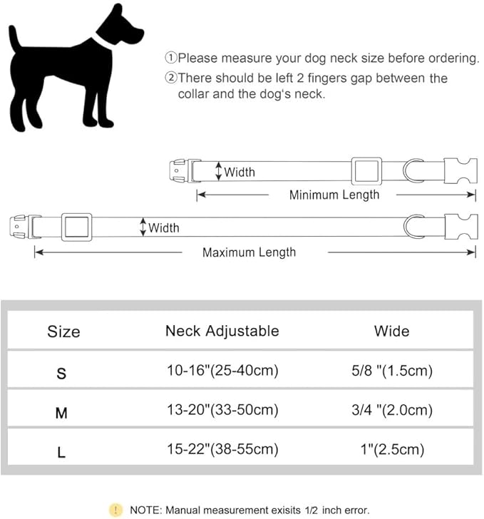 PET ARTIST Dog Collars for Small Dogs, Soft Padded Premium Nylon Dog Collar with Quick Release Metal Buckle, Durable &amp; Adjustable Pet Collars for Boy Gifts, Blue, S (Fit 10-16")