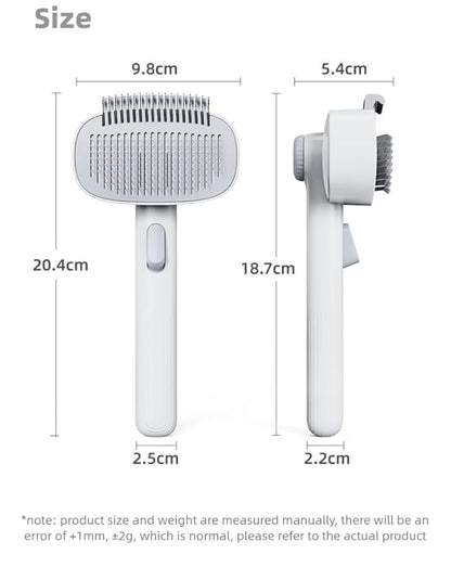 Adjustable Comb for Cats &amp; Dogs: 2-in-1 Deshedding Brush with Hair Removal Board, Dematting Tool for Long/Short Hair - Undercoat Rake &amp; Smooth Grooming Comb
