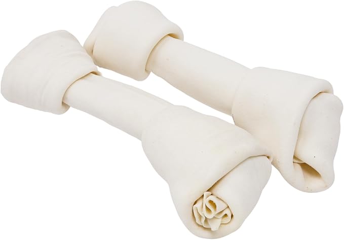 hotspot pets 10 Inch Large Rawhide Dog Bones - Made from Grass Fed Cows - Long Lasting Chews Great for Dental &amp; Oral Care - Bones for Aggressive Chewers &amp; Large Dogs (10 Inch - 2 Count)