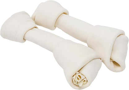 hotspot pets 10 Inch Large Rawhide Dog Bones - Made from Grass Fed Cows - Long Lasting Chews Great for Dental &amp; Oral Care - Bones for Aggressive Chewers &amp; Large Dogs (10 Inch - 2 Count)