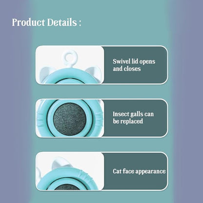 SLLOS Catnip Toys Balls 3 Pcs,Happy Planet 360°Rotating,Cat Energy Ball, Edible Kitten Silvervine Toys for Cats Lick, Healthy Kitty Teeth Cleaning Dental Chew Toys, Cat Wall Treats(Blue)