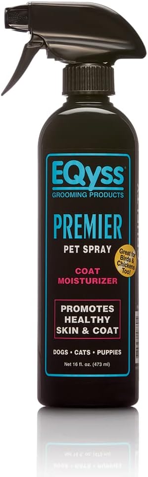 EQyss Premier Pet Spray - Moisturizes &amp; Conditions for Healthy Skin &amp; Coat, Non- greasy, Repels Dust &amp; Dirt - Great for Dogs, Cats, Puppies (16 oz)