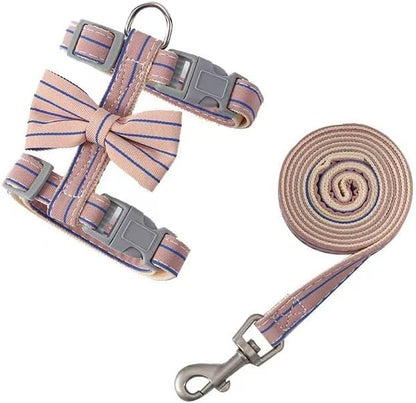 Butterfly Bow Tie Cat Harness and Leash Set - Adjustable, Escape-Proof, Breathable Kitten Vest with Cute Design for Small Cats &amp; Indoor/Outdoor Safety
