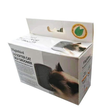 3.0 Softer Cat Self Groomer with Catnip, Dog Cat Corner Groomer,Wall Corner Scratcher Comb,Grooming Massage Brush, Perfect Scratch Massager Tool for Long &amp; Short Fur Kitten/Puppy (1 Pack)