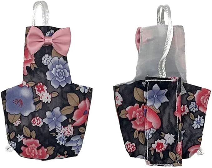 2 PCS Bird Diapers Flight Suite with Waterproof Inner Layer Pink&amp;Balck Urine Wet Suit for Other Small Birds