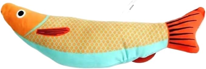 Cat Toys for Bored Indoor Adult Cats - Catnip Toys for Mental Stimulation, Interactive &amp; Durable Kicker Toys for Solo Play, Best for Lazy Or Senior Cats (Yellow)