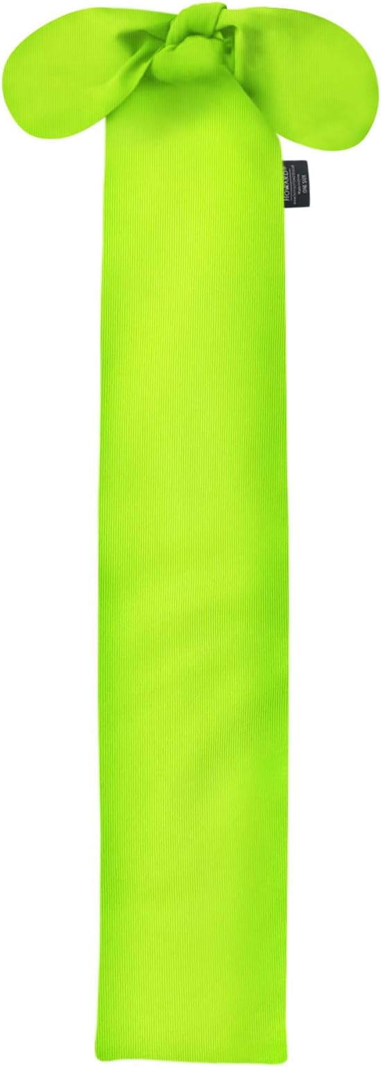 Harrison Howard Stretchy Tail Bag Breathable Horse Tail Guard Slip on Design Protect Horse Tail 2 Strand Closure Straps Keep Tail Clean &amp; Protected 22" L Length Makes Grooming Easy-Fluro Lime