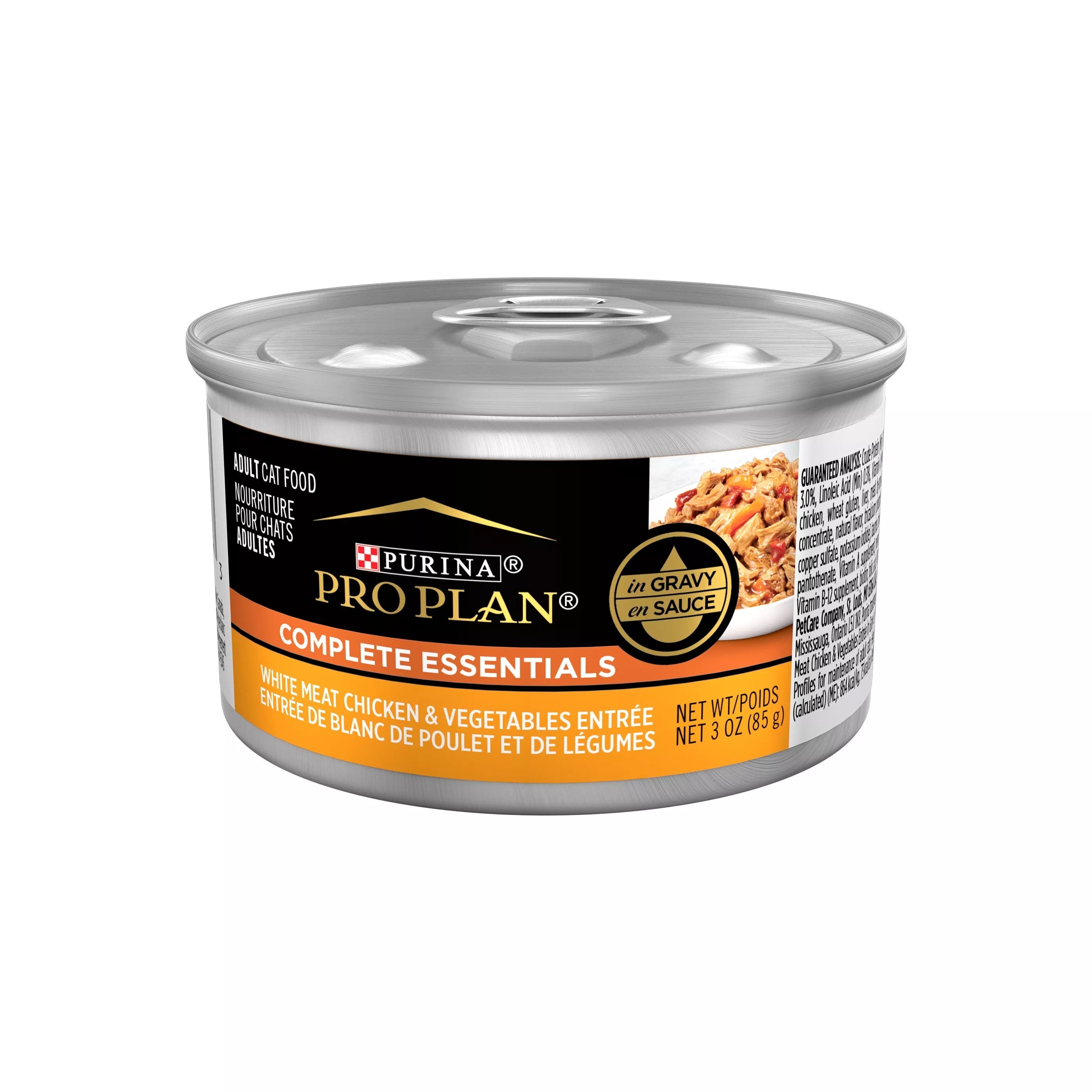 Pro Plan Complete Essentials White Meat Chicken &amp; Vegetable Entrée in Gravy Wet Cat Food (3oz)