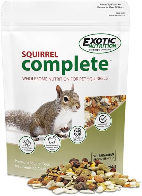 Squirrel Complete (1.75 lb.) - Healthy Natural Food - Nutritionally Complete Diet for Pet &amp; Captive Squirrels - Ground, Grey, and Flying Squirrels, &amp; Chipmunks