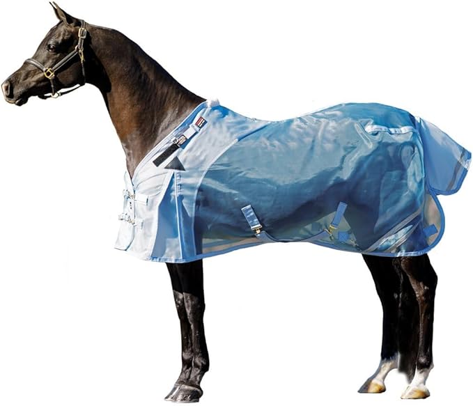 Schneiders Mosquito Mesh II Adjusta-Fit Horse Fly Sheets | Insect &amp; UV Protection for Horses | Durable 350D Mesh | Reflective Safety Stripes