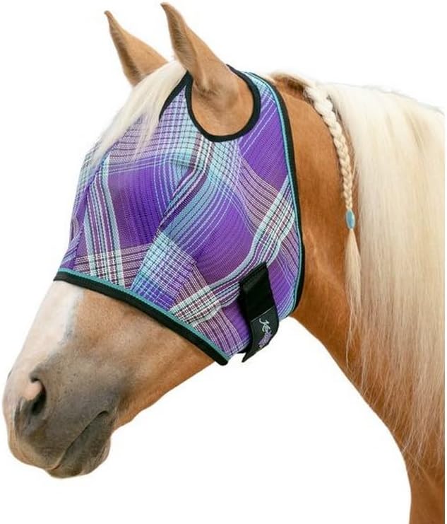 Kensington Fly Mask w/Web Trim Dual Ear Opening &amp; Forelock Freedom Size: XXL-Draft Color: 2017 - Lavender Mint
