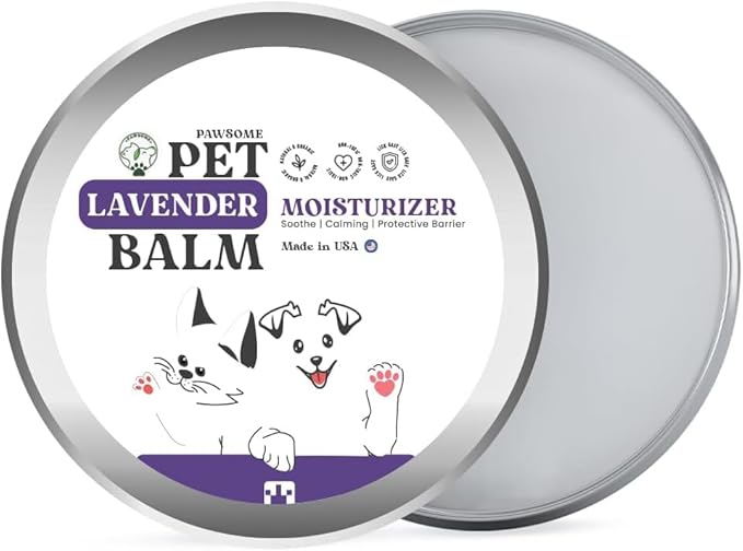 Pet Lavender Balm for Dogs &amp; Cats Made in USA – Soothes Dry, Cracked Paws &amp; Noses – Natural Paw &amp; Nose Moisturizer with Healing Ingredients – Organic Dog Paw Pad Protector for Extreme Weather