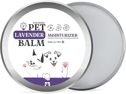 Pet Lavender Balm for Dogs &amp; Cats Made in USA – Soothes Dry, Cracked Paws &amp; Noses – Natural Paw &amp; Nose Moisturizer with Healing Ingredients – Organic Dog Paw Pad Protector for Extreme Weather