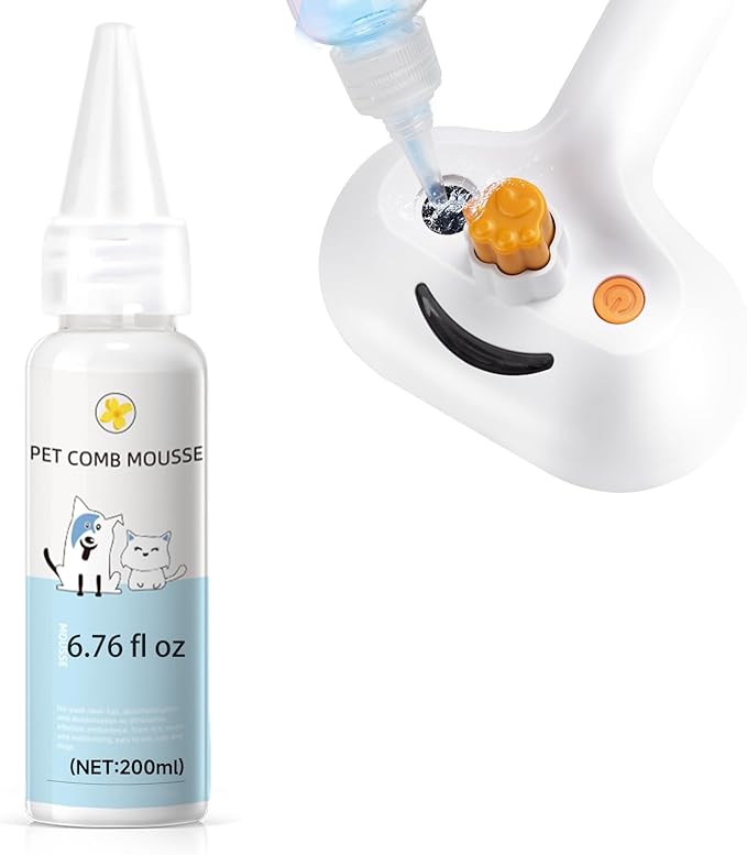 Pet Steam Brush Spray Refill for Dogs &amp; Cats – Concentrated Waterless Shampoo, 3-in-1 Grooming Spray Comb Mist, 1*Shampoo(Steam Brush not Included)