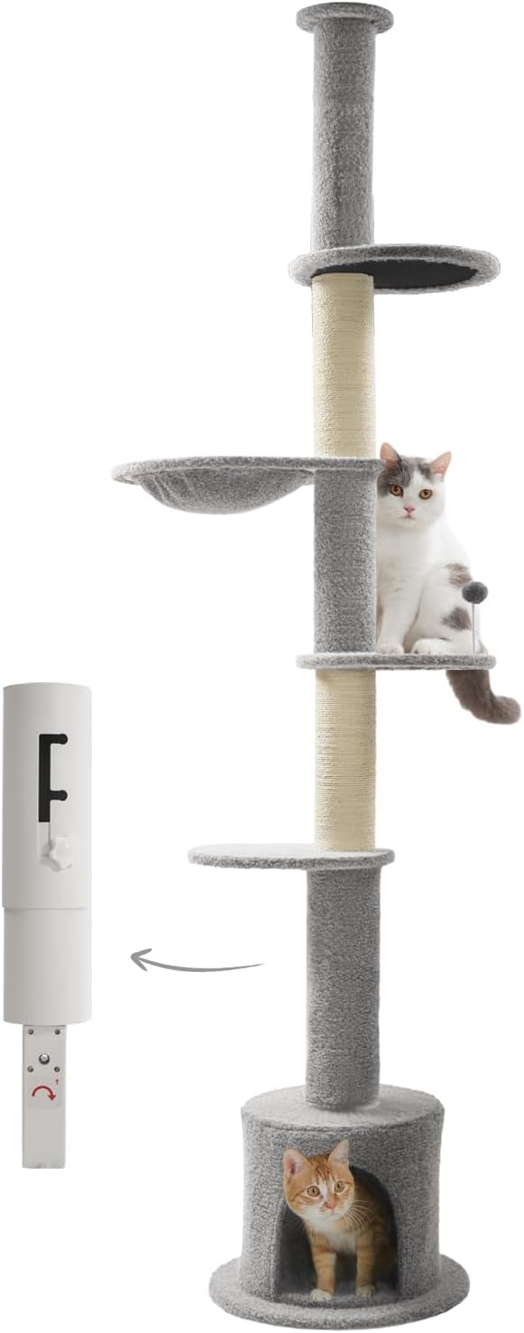 Made4Pets Floor to Ceiling Cat Tree 93-106&