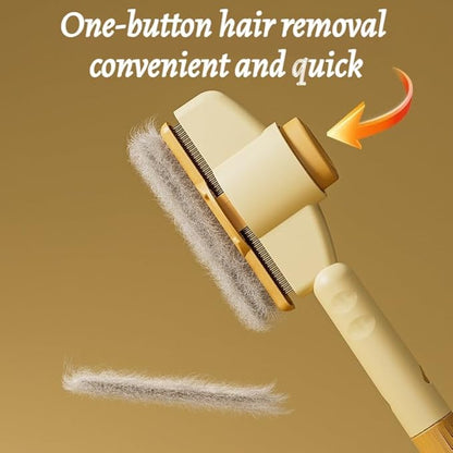 2 Pcs Brush for Cats, brush Cat Comb, Avatore brushs-Removes Fur &amp; Relieves Pain, Upgrade Dog and Cat Hair Removal with Release Button, Multi-function Grooming Brushs for Short&amp;Long Cats