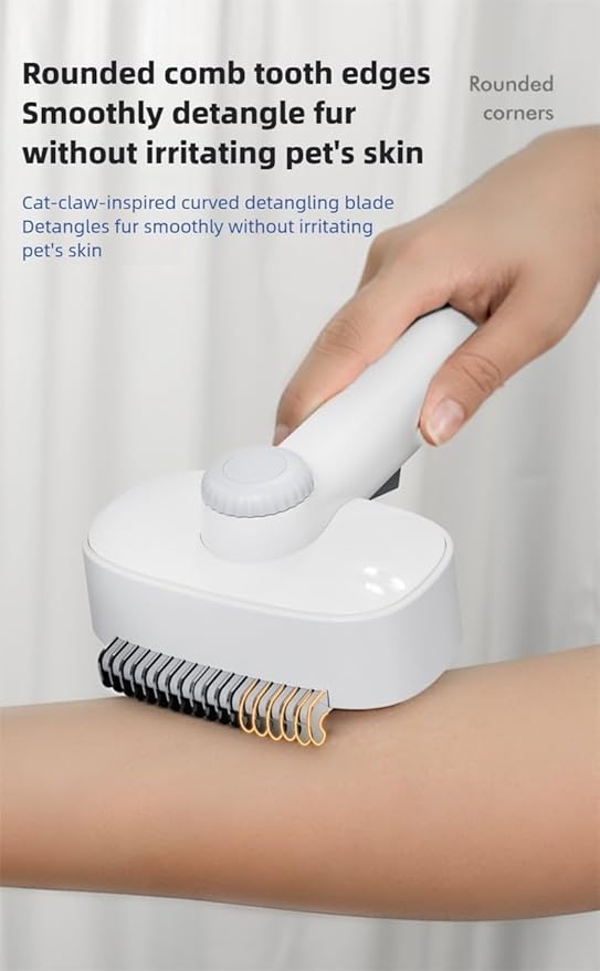 Adjustable Comb for Cats &amp; Dogs: 2-in-1 Deshedding Brush with Hair Removal Board, Dematting Tool for Long/Short Hair - Undercoat Rake &amp; Smooth Grooming Comb