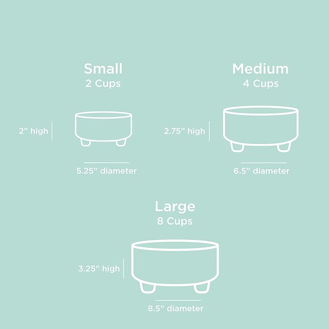 Waggo Uplift Ceramic Dog Bowl for Small Medium and Large Breeds - Heavyweight and Durable Pet Food and Water Dish Crock, Dishwasher Safe, Modern, Elevated Feeder (Vintage Grey, Large)