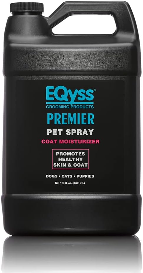EQyss Premier Pet Spray - Moisturizes &amp; Conditions for Healthy Skin &amp; Coat, Non-greasy, Repels Dust &amp; Dirt - Great for Dogs, Cats, Puppies (128 oz)