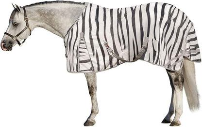 Schneiders Soft Interlock Mesh II Zebra Horse Fly Sheets | Striking Zebra Pattern for Fly Deterrence &amp; Superior UV Protection