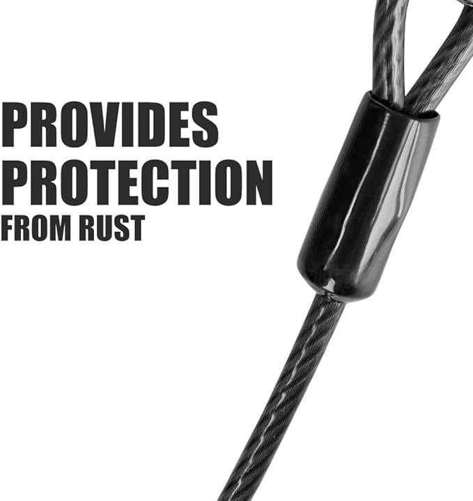 BV Dog Tie Out Cable 25 Feet - Heavy Duty Dog Lead Up to 250 Pounds - Reflective &amp; Rust-Free with Quick Release Swivel Clips &amp; 360° Rotating Clasp - Tangle-Free Dogs Runner for Yard (Grey, Pair)