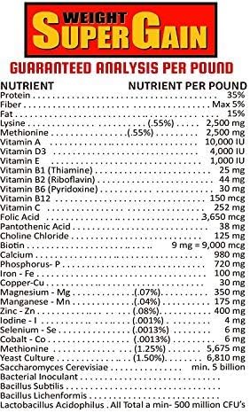 Super Weight Gain 40 lb, Equine Vitamin Mineral, Probiotic &amp; Weight Gain Supplement