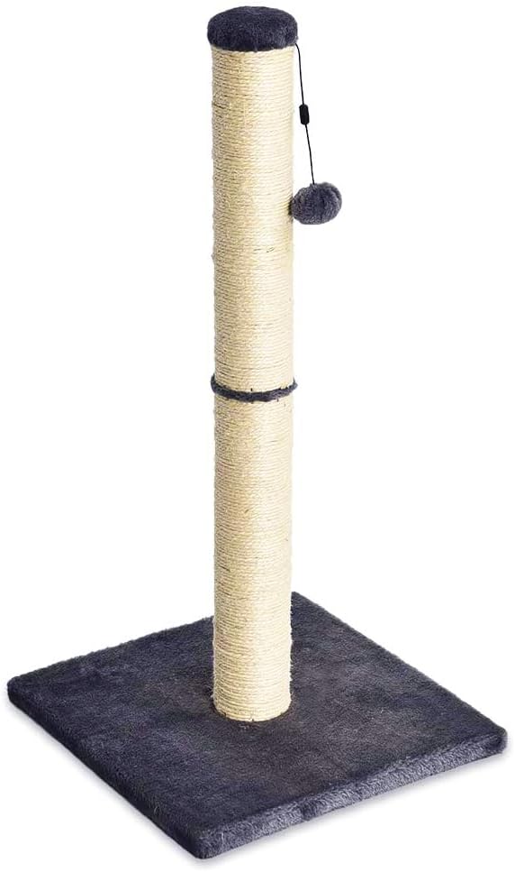 Amazon Basics Cat Scratcher - Indoor Classic Single Cat &amp; Kittens Scratching Post, Medium (31.5"H) - Grey