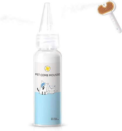 Pet Steam Brush Spray Refill for Dogs &amp; Cats – Pets Waterless Shampoo, 3-in-1 Grooming Spray Comb Mist, 1*Shampoo(Steam Brush not Included)