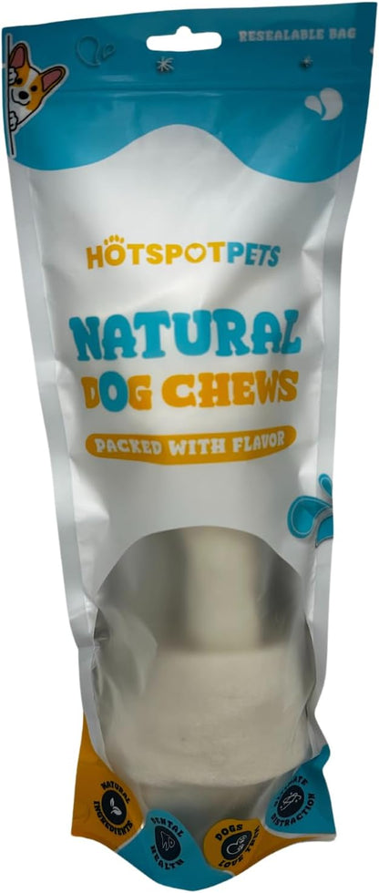 hotspot pets 10 Inch Large Rawhide Dog Bones - Made from Grass Fed Cows - Long Lasting Chews Great for Dental &amp; Oral Care - Bones for Aggressive Chewers &amp; Large Dogs (10 Inch - 1 Count)