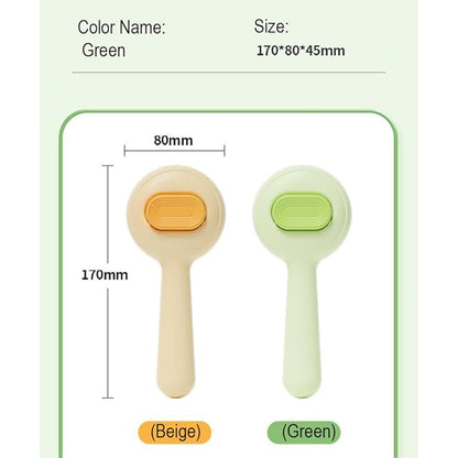 Pet Grooming Brush for Cats &amp; Dogs –Cat Brushes for Indoor Cats,Grooming Brushes With Massage Function for Short &amp; Long Hair, Removes Loose Fur &amp; Undercoat – Self-Cleaning Slicker Brush- Green