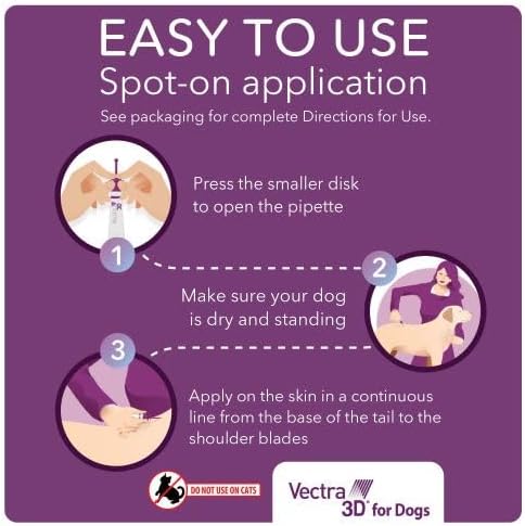 Vectra 3D for Dogs Flea, Tick &amp; Mosquito Treatment &amp; Prevention for Small Dogs (11 – 20 lbs) , 3 month supply