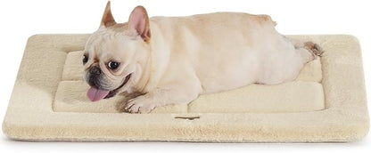 MADE 4 PETS Dog Crate Pad Bed for Medium Dogs, Washable &amp; Reversible, Anti-Slip Kennel Mat for Cozy Sleeping, Soft Fluffy Dog Bed for Indoor &amp; Outdoor Use, 29"x21", Beige
