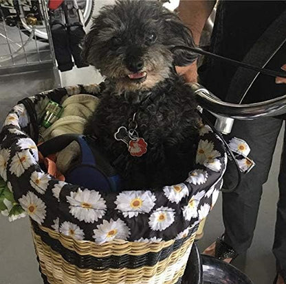 Cruiser Candy Bike Basket Liner Waterproof, Universal Fit for Most Bike Baskets, Stylish 2in1Tote, Bike Basket Cover, EBiKE Front Wire Or Wicker Bike Baskets Fits Up to 15x12x10