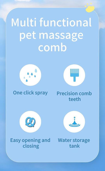 Pet Grooming Steam Brush, Pet Spray Hair Removal Comb, Anti-Static, Rechargeable, Comfortable Grip, for Dogs &amp; Cats, Spray Hair Removal Comb, Steam Brush for Shedding &amp; Grooming, Green
