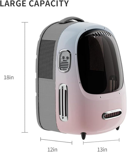 PETKIT Cat Backpack Carrier with Inbuilt Fan &amp; Light, Airline-Approved Pet Backpack Bubble for Kitty Small Dog, Detachable Dog Backpack with Padded Strap for Travel, Hiking, Walking &amp; Outdoor