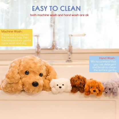 5 Pieces Dog Stuffed Animals for Girls,1 Mommy Dog with 4 Babies,Puppy Stuffed Animals Gifts for Girls 3 4 5 6 7 8 9 Years,Soft Plush Toys for Kids Christmas,Valentine&