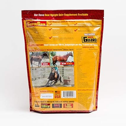 Super Weight Gain 10 lb, Equine Vitamin Mineral, Probiotic &amp; Weight Gain Supplement