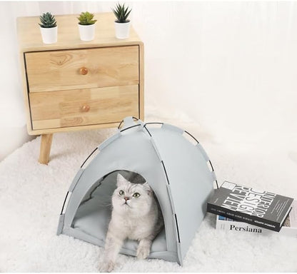Cat Tent – Lightweight &amp; Breathable Waterproof Shelter Designed for Indoor/Outdoor Adventures, Giving Your pet Safe Outdoor Exploration Joy. (Slate Gray, 19.7×19.7in)