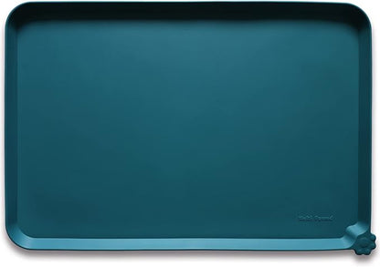 Hoki Found L Silicone Pet Food Mats - Non Slip Dog Cat Bowl Placemats - Waterproof Dog Cat Food Mats - For Carpet &amp; Sicilian Ocean