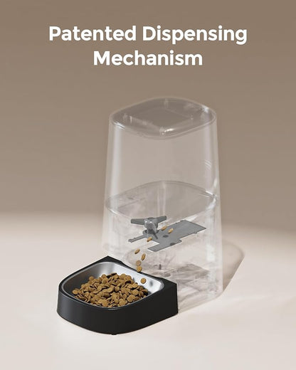 Cat Feeder Automatic - Cat Food Dispenser MeowServe S20, Auto Dog Feeder with Stainless Steel Bowl, 5L Pet Feeder with Patented Anti-Jam Port, App, Dual Lock Lid, Dual-Band WiFi &amp; Power Supply