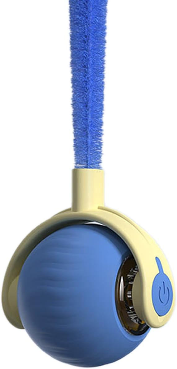 Interactive Cat Toy Ball | Automatic Moving Smart Anti-Depression Pet Toy with Light | Speedy Tail 3.0 Cat Mouse Toy | Electric Rechargeable Enrichment Toy for Indoor Bored Cats &amp; Dogs (Blue)