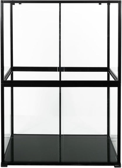 REPTIZOO 135 Gallon Glass Reptile Terrarium Tank, 36" x 18" x 48" Wide &amp; Tall Reptile Terrarium, Chameleon Cage with Sliding Front Door Top Screen Ventilation, Easy Assembly