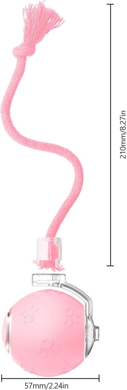 Interactive Cat Toys, Automatic Moving Cat Toys for Bored Indoor Adult Cats, Fast Rolling, Chirping &amp; Motion-Activated Kitty Toys, Fun Gift for Cats with Speedy Tail 2.0, USB Rechargeable,Pink