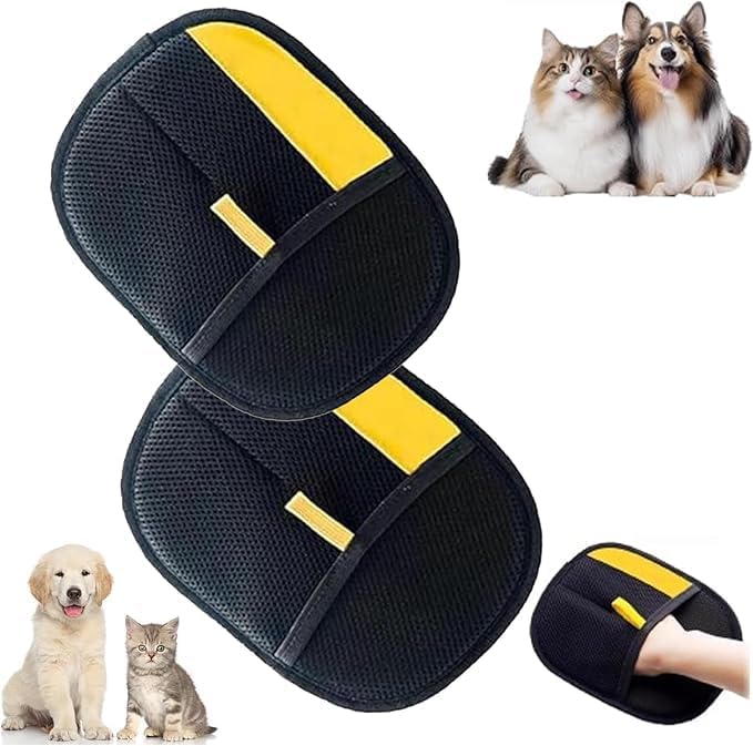 Pet Hair Removal Glove for Cats &amp; Dogs, 2025 New Upgrade Pet Hair Remover Electrostatic Gloves, Cat Grooming Gloves for Hair Removal, Reusable Pet Hair Remover Glove (2 PCS)
