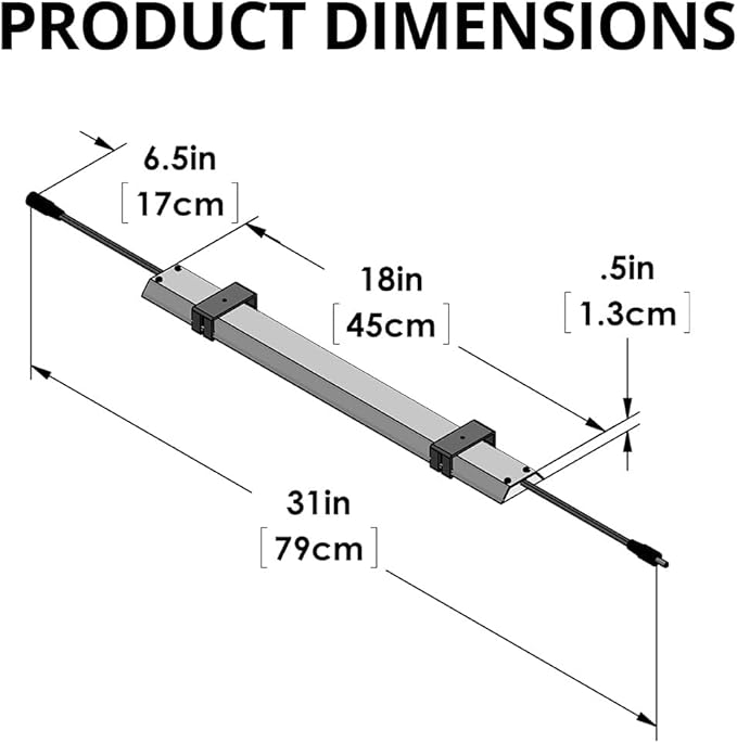 HappyBird Lightning (A Divison of M&amp;M Cage) 18" LED linkable Light bar Without Power Source for Multiple Bird Breeder Cages, Full Spectrum LED. Will NOT Run ON ITS OWN (Single)