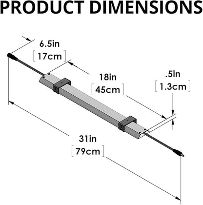 HappyBird Lightning (A Divison of M&amp;M Cage) 18" LED linkable Light bar Without Power Source for Multiple Bird Breeder Cages, Full Spectrum LED. Will NOT Run ON ITS OWN (Single)