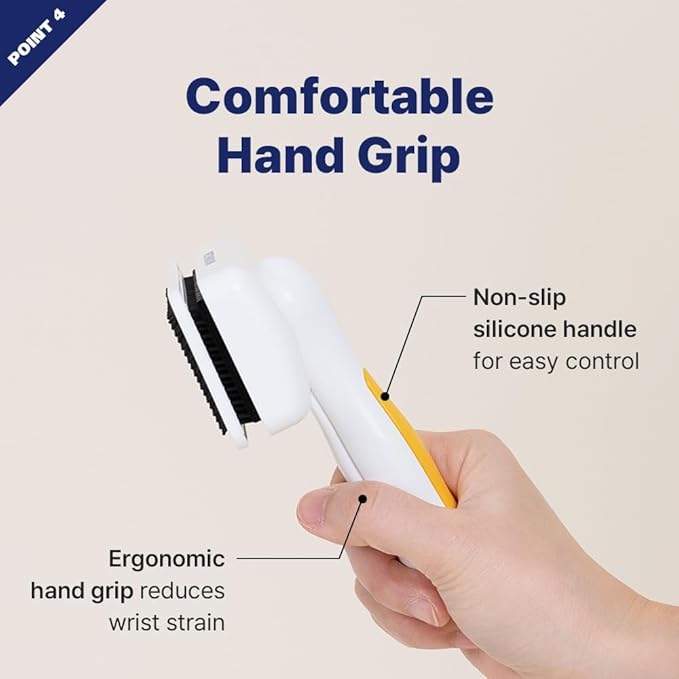 Healing Slicker Brush &amp; Matt Splitter – Gentle Detangling &amp; Shedding Control for Dogs &amp; Cats, 306 Bristles, One-Touch Hair Removal &amp; Safe Dematting Blade for Tangle-Free Grooming